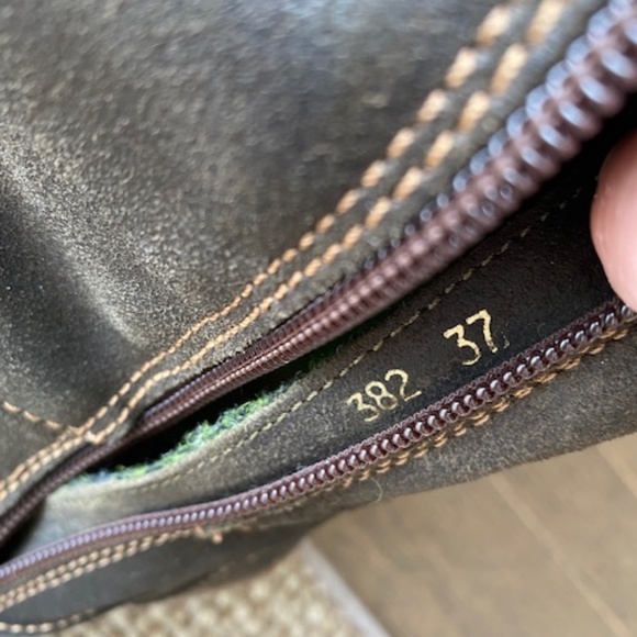 EL NATURALISTA tall leather boots US 6-6.6 (37 EU) dark brown decorative fringe - Picture 4 of 16